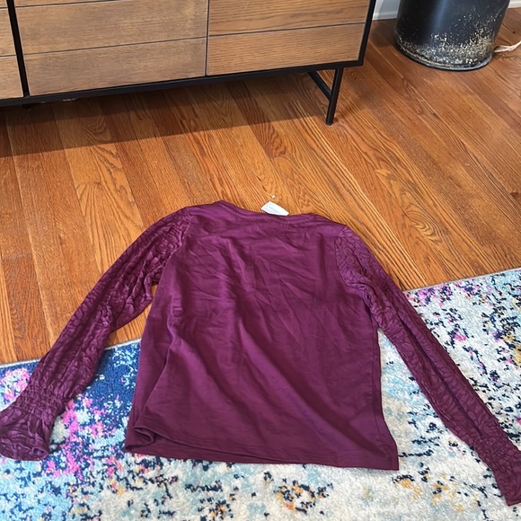 Banana Republic Long Sleeve Top with lace arms - Picture 2 of 4
